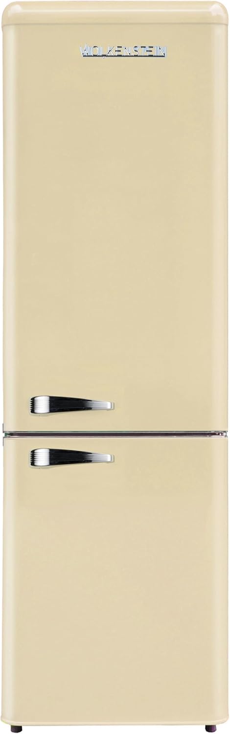 Frigorífico combi Wolkenstein KG250.4RT SC Crema | 249 litros de capacidad neta | 4* | 69 litros de congelador | Tirador exterior cromado | Detalles plateados | Independiente