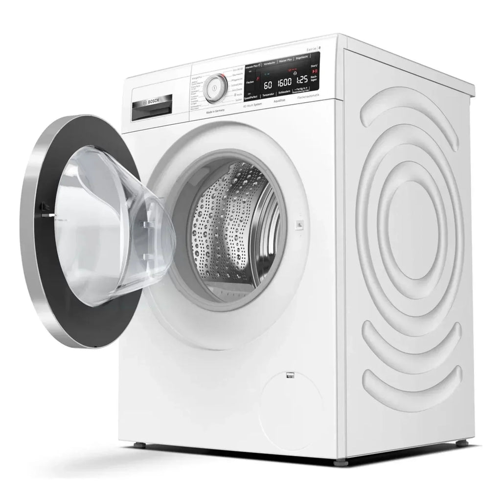 Lavadora de carga frontal Bosch Serie 8 WAV28M93 2025, 9 kg, 1400 rpm, Aluminio, Blanco