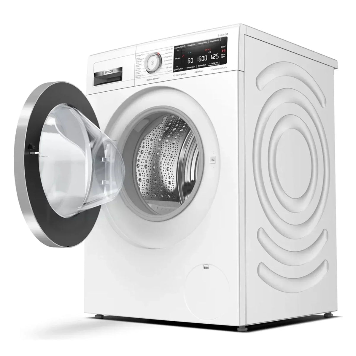 Lavadora de carga frontal Bosch Serie 8 WAV28M93 2025, 9 kg, 1400 rpm, Aluminio, Blanco