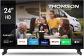 THOMSON 24 pulgadas (60 cm) LED HD 12V Smart TV Android para camping, Google Assistant, Wi-Fi, Dolby Digital, Bluetooth, triple sintonizador (cable, satélite, antena), HDMI, CI, panel A - 24HA2S13C