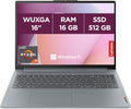 Lenovo IdeaPad Slim 3 16ABR8 - Ordenador portátil de 16'' WUXGA (AMD Ryzen 7 5825U, 16 GB de RAM, 512 GB SSD, AMD Radeon Graphics, Windows 11 Home), teclado AZERTY francés - Gris
