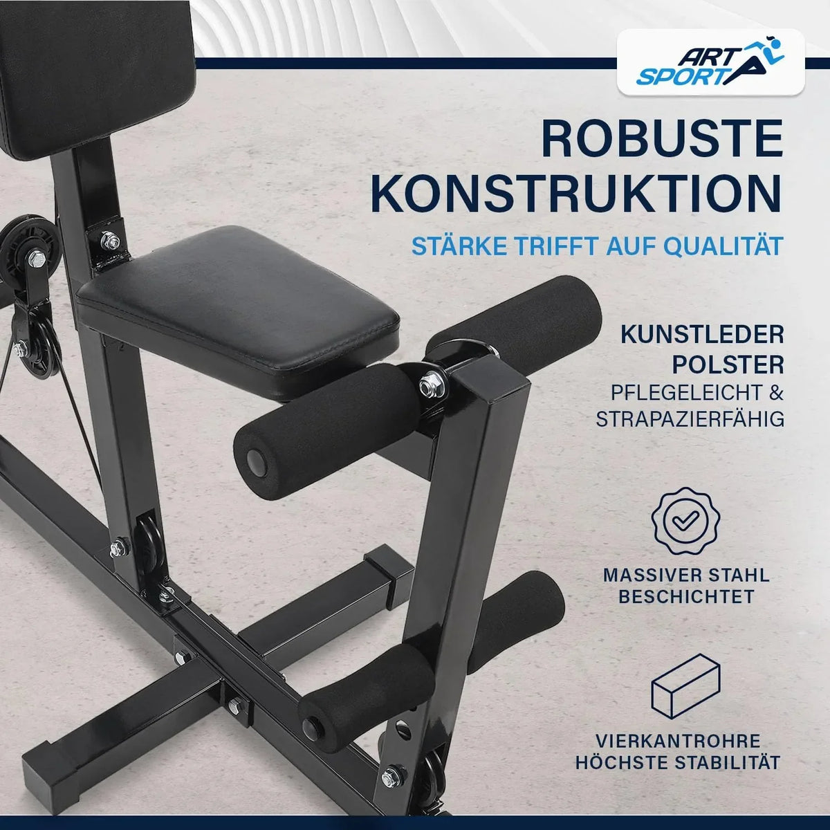Estación de entrenamiento ProfiGym 2000 modelo 24808 con pesas de 40 kg, polea al pecho, mariposa, polea de cable y extensión de piernas, negro