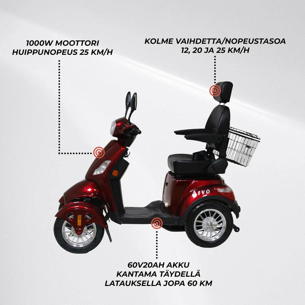 Arvo Seniorenmobil P400 Rojo