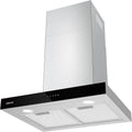CIARRA CBCS6102 A+++ okap kuchenny 60 cm obieg powietrza wylotowego okap kuchenny 650 m³/h Wi-Fi App Touch obsługa 4 stopnie wraz z Booster czarny okap ścienny z filtrem węglowym CBCF003