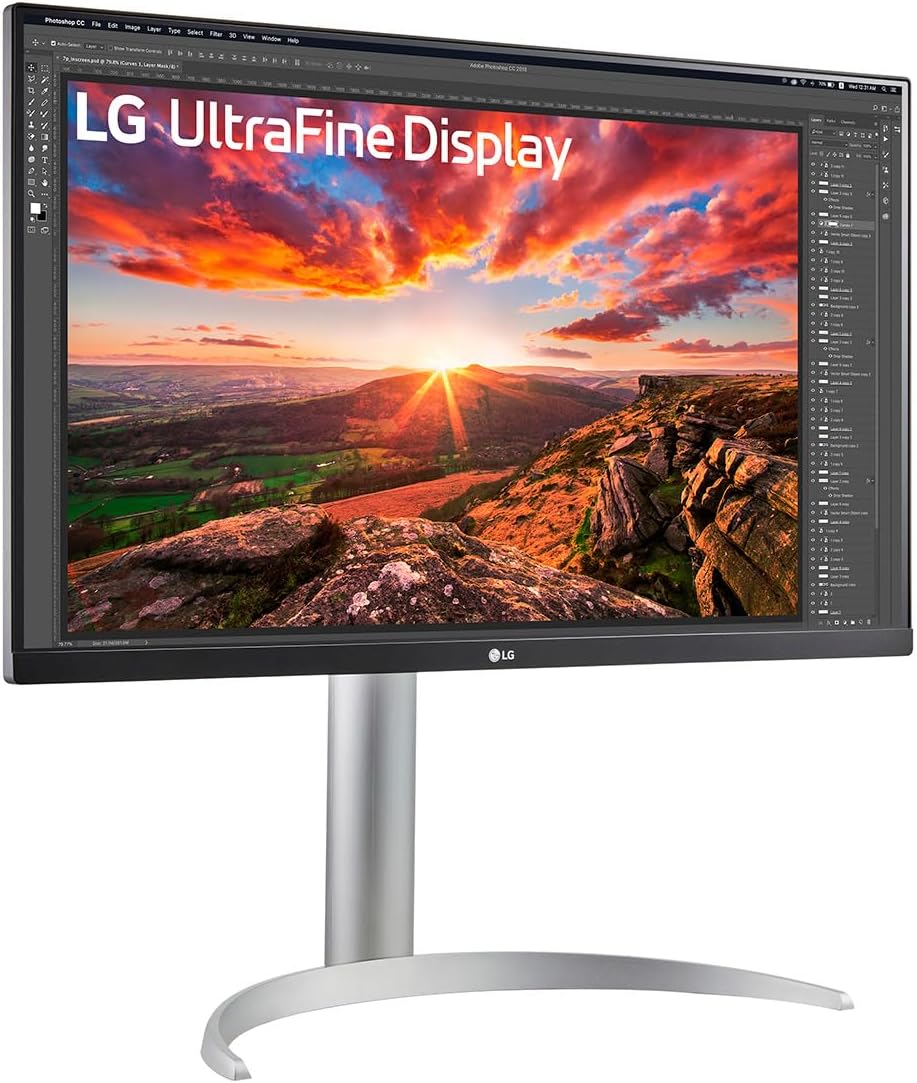 Monitor PC LG Ultrafine™ 27UP850K-W 4K de 27" - Panel IPS con resolución UHD (3840 x 2160), 5ms GtG 60Hz, DisplayHDR™ 400, DCI-P3 95% (CIE1976), modo lectura, inclinable y ajustable en altura