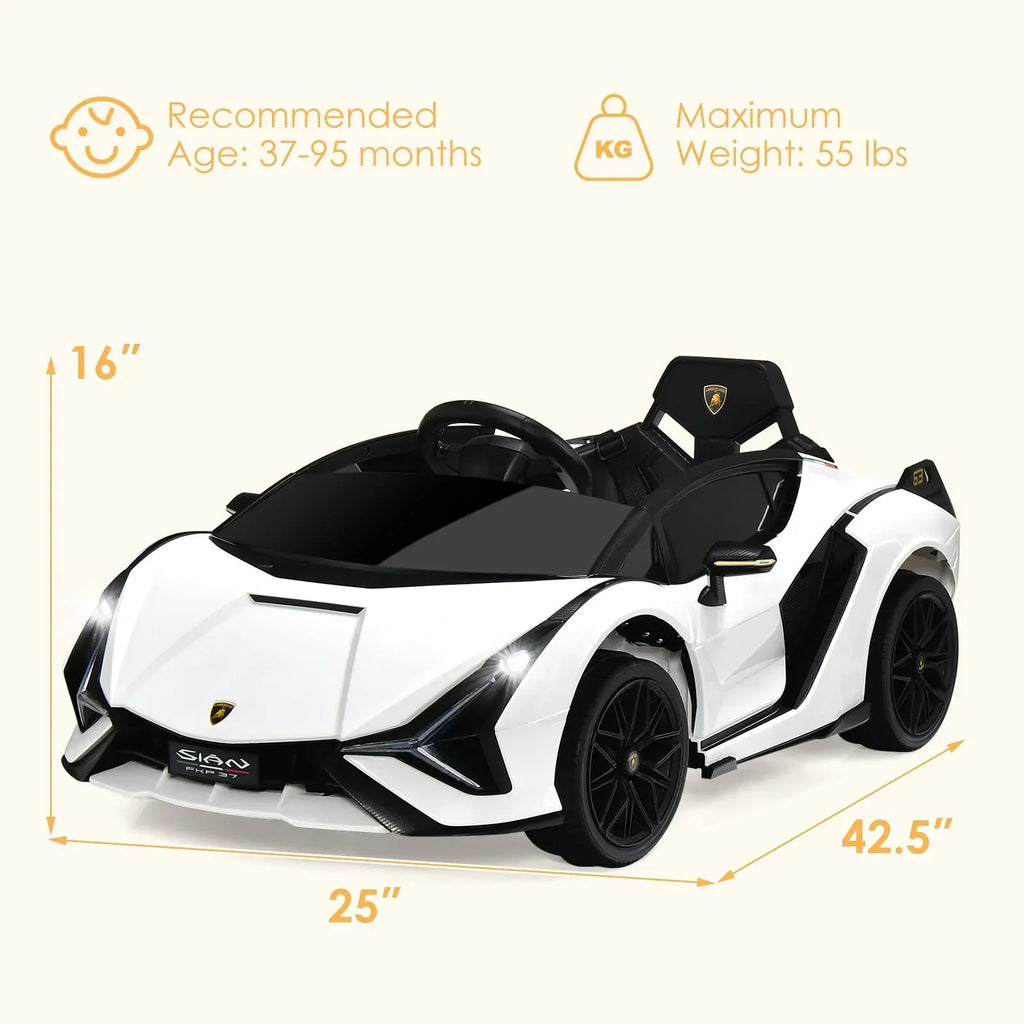 Lamborghini Eléctrico Licenciado con Suspensión y Bluetooth