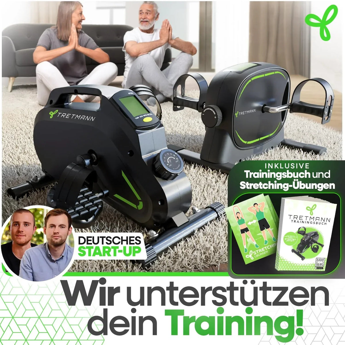 Entrenador de pedales PT-HT-01 con 16 niveles de resistencia para entrenamiento de brazos y piernas con cinta de sujeción