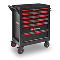 Carro de taller Einhell Accessories vacío, 6 cajones, sistema de bloqueo, guías con rodamientos de bolas, capacidad de carga 135 kg, ruedas con freno