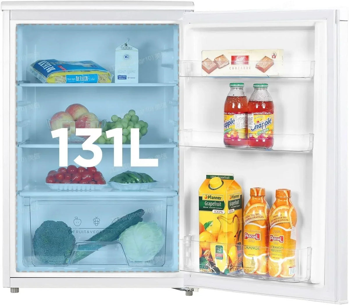 Refrigerador sin congelador RCD133WH3(E) 131 L compresor inverter con cajón para frutas y verduras 84,5 cm