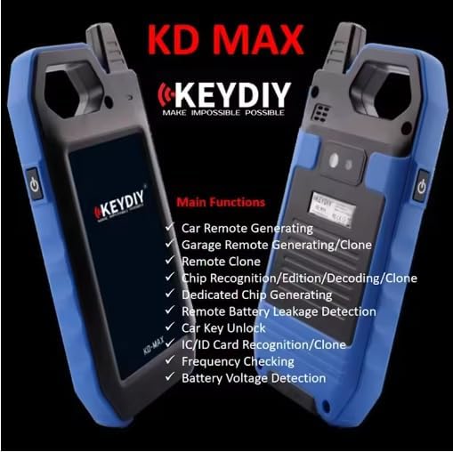 KEYDIY KDMAX Programador de llaves de coche, generador de mandos a distancia automáticos, lector de chips/probador de frecuencia, dispositivo inteligente multifunción KD MAX