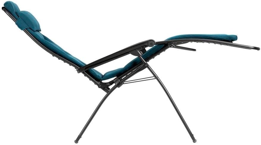 Lafuma MOBILIER - Tumbona relax Zero Gravity acolchada para jardín - XL - Rsx Clip XL - AirComfort® - Azul Coral LFM2059_6893 - 5 años de garantía