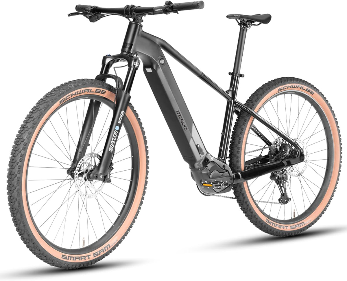 DERUIZ Dolomit E-Bike 29 pulgadas, bicicleta eléctrica para hombre y mujer con freno de disco hidráulico, motor central de 250 W y 110 Nm, batería de 48 V y 720 Wh, autonomía de hasta 180 km, bicicleta de montaña eléctrica todoterreno, 11 velocidades
