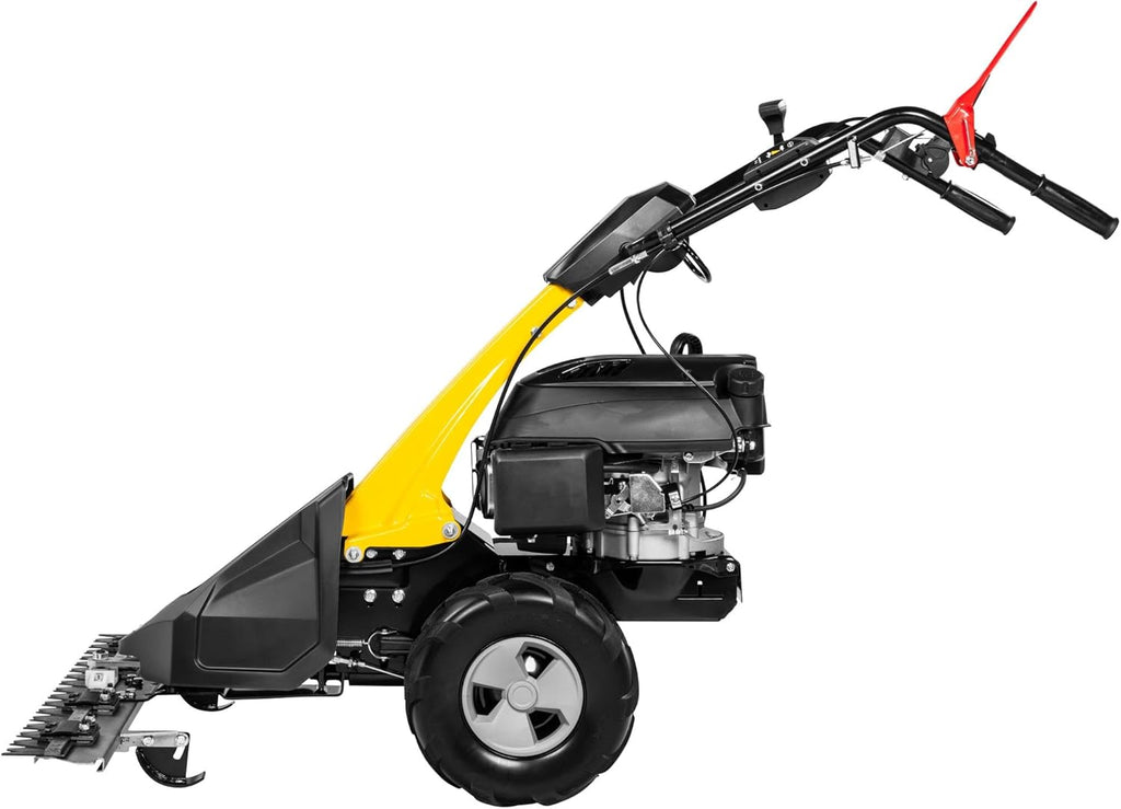 Segadora de barra profesional de gasolina TEXAS CB8750 196cc, segadora de prados, segadora de hierba alta, cortacésped con tracción, autopropulsada | 5,7 CV | 4200 vatios | ancho de corte 870 mm | motor de 4 tiempos | apta para uso comercial