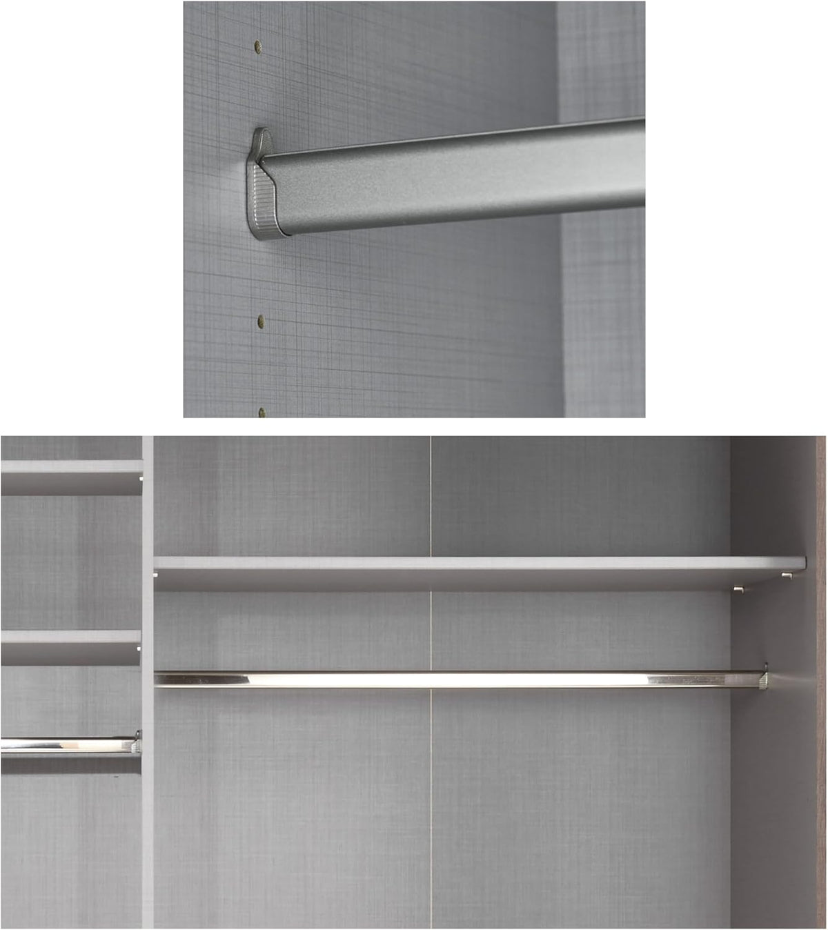 Armario de puertas correderas de 3 puertas, 250 cm ancho/216 cm alto/65 cm fondo, blanco con frente de cristal, espejo y perfiles de agarre negros, incl. cierre suave, armario con estantes, barras para ropa, cajones y compartimentos / 22033