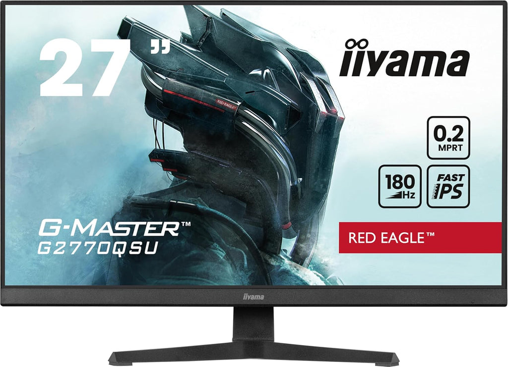 Monitor IIYAMA 27'' G-Master 0.2ms Red Eagle Fast IPS 2560x1440 180Hz 400 CD/m² HDMI DisplayPort 4xUSB (3.2) Altavoces 2x2W FreeSync Black Tuner G2770QSU-B6