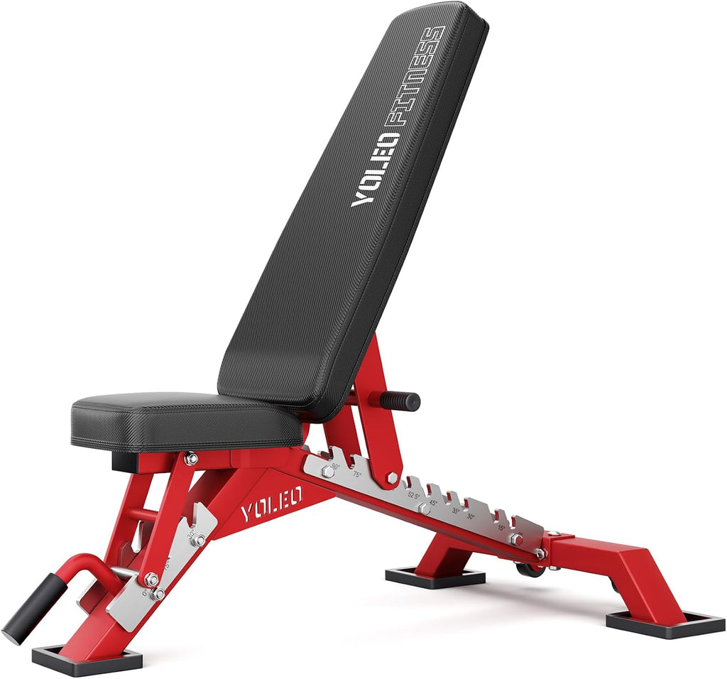 Banco de pesas ajustable para entrenamiento de fuerza, banco inclinado, banco plano, banco declinado, capacidad de carga de 1000 kg, estructura de acero