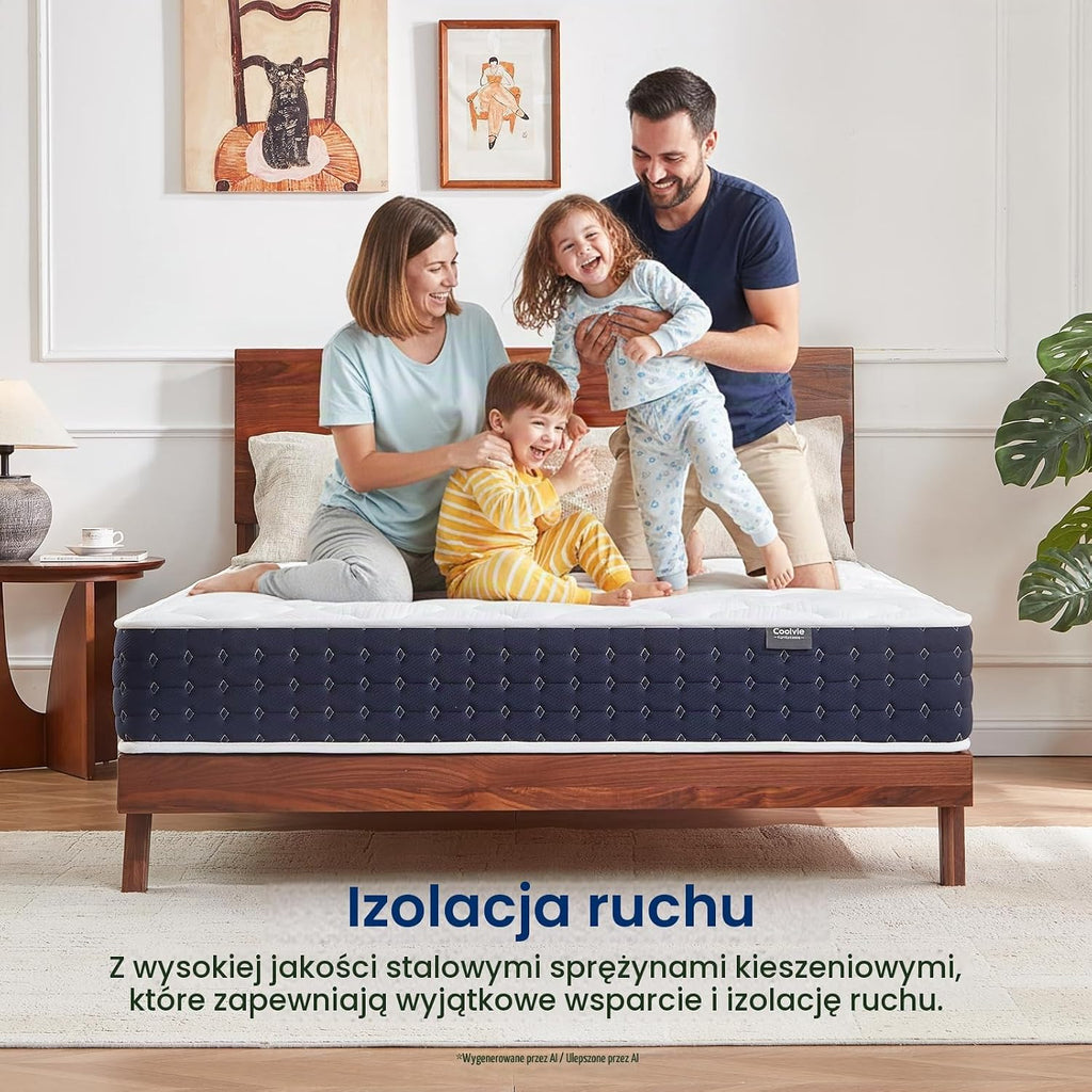 Coolvie Materac 120x200x20 cm twardość średnia H3