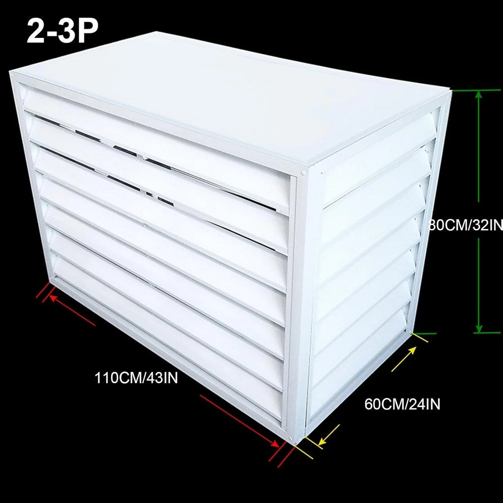 Zewnętrzna osłona klimatyzatora, mini dzielona ochrona klimatyzatora, aluminiowa pokrywa pompy ciepła, redukcja hałasu, konstrukcja odporna na warunki atmosferyczne, idealna do użytku na zewnątrz