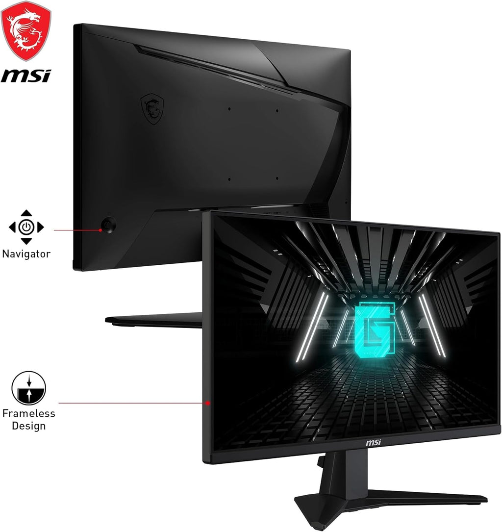 Monitor Gaming MSI G255F FHD de 24,5 pulgadas - Panel Rapid IPS 1920 x 1080, 180 Hz / 1 ms (GtG), Gama de colores sRGB 99 %, Adaptive-Sync - DP 1.2a, HDMI 2.0b CEC