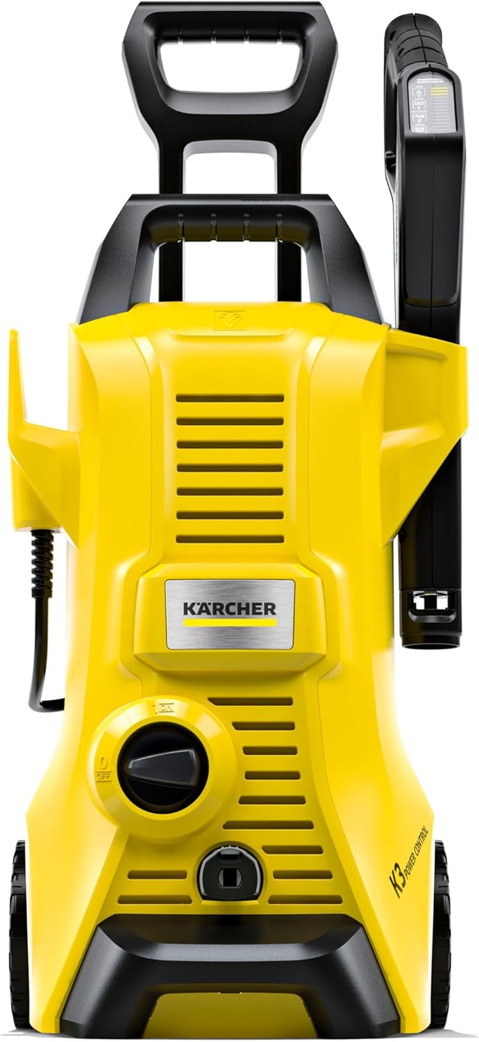 Hidrolimpiadora Kärcher K 3 Power Control, Presión: máx. 120 bar, Caudal: 380 l/h, Superficie: 25 m²/h, filtro de agua, peso: 4,4 kg, pistola y manguera de alta presión, boquilla rotativa, lanza