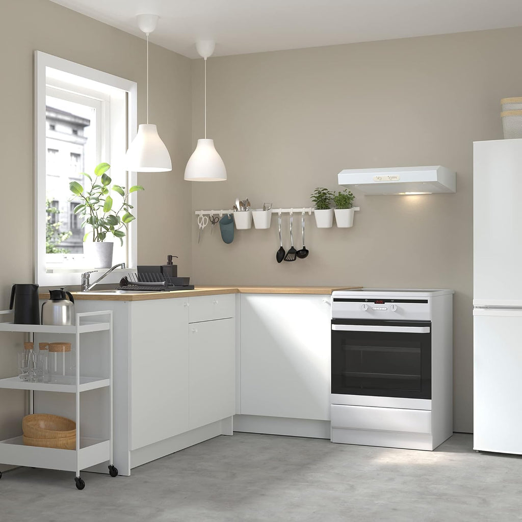 IKEA KNOXHULT cocina esquinera, 183 x 122 x 91 cm, blanco