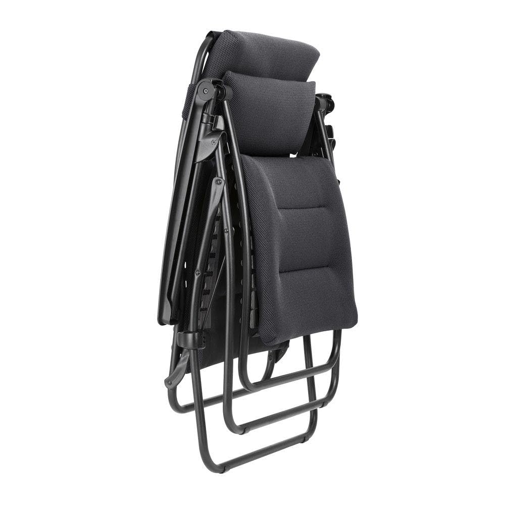 Lafuma MOBILIER Tumbona Relax RSX Clip AirComfort gravedad cero plegable negro 163 x 67 x 115 cm