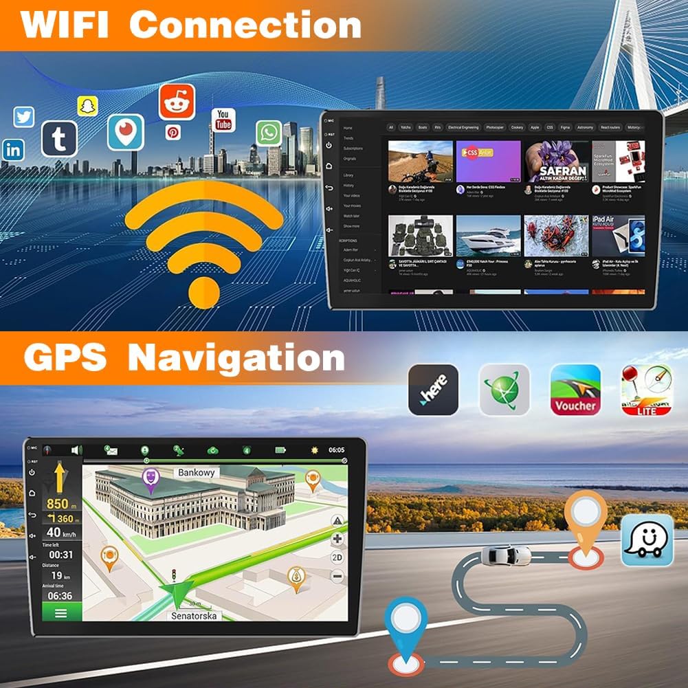 Autorradio Android 13 de 9" con navegación, 2 GB + 32 GB, para Ford Fiesta MK6 2008-2016, compatible con CarPlay inalámbrico y Android Auto, WiFi, Bluetooth 4.0, GPS, DSP, USB