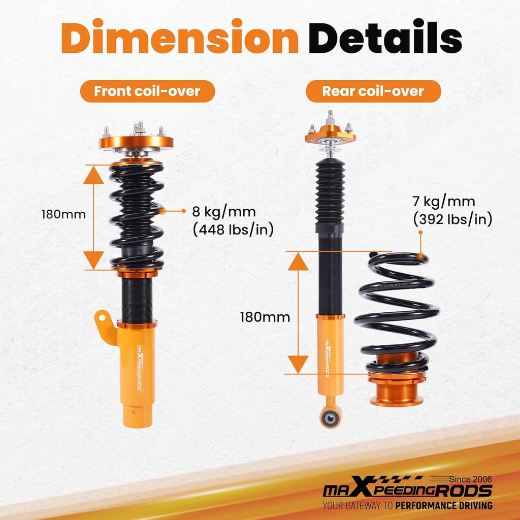 Amortiguadores de suspensión roscada maXpeedingrods para BMW Serie 3 E46 98-05 Berlina Touring Coupé