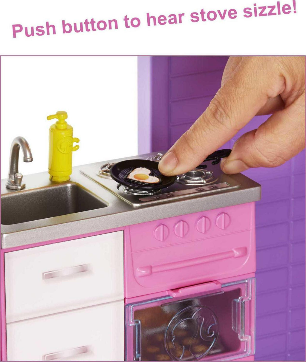 Casa de muñecas Barbie Dreamhouse con más de 70 accesorios, ascensor que funciona, luces y sonidos