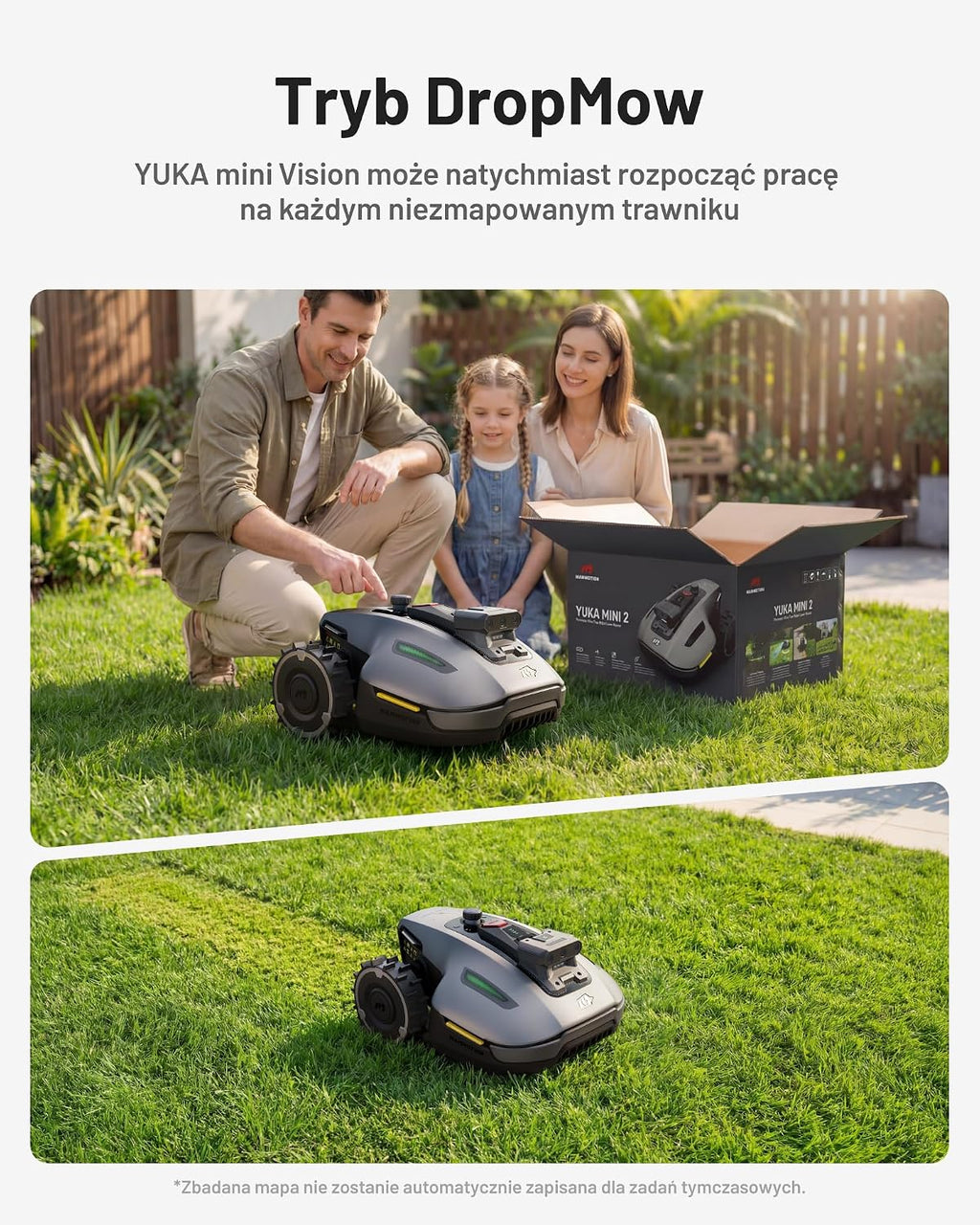 MAMMOTION YUKA mini 2 500 robot koszący bez przewodu, Zalec. 500 m²