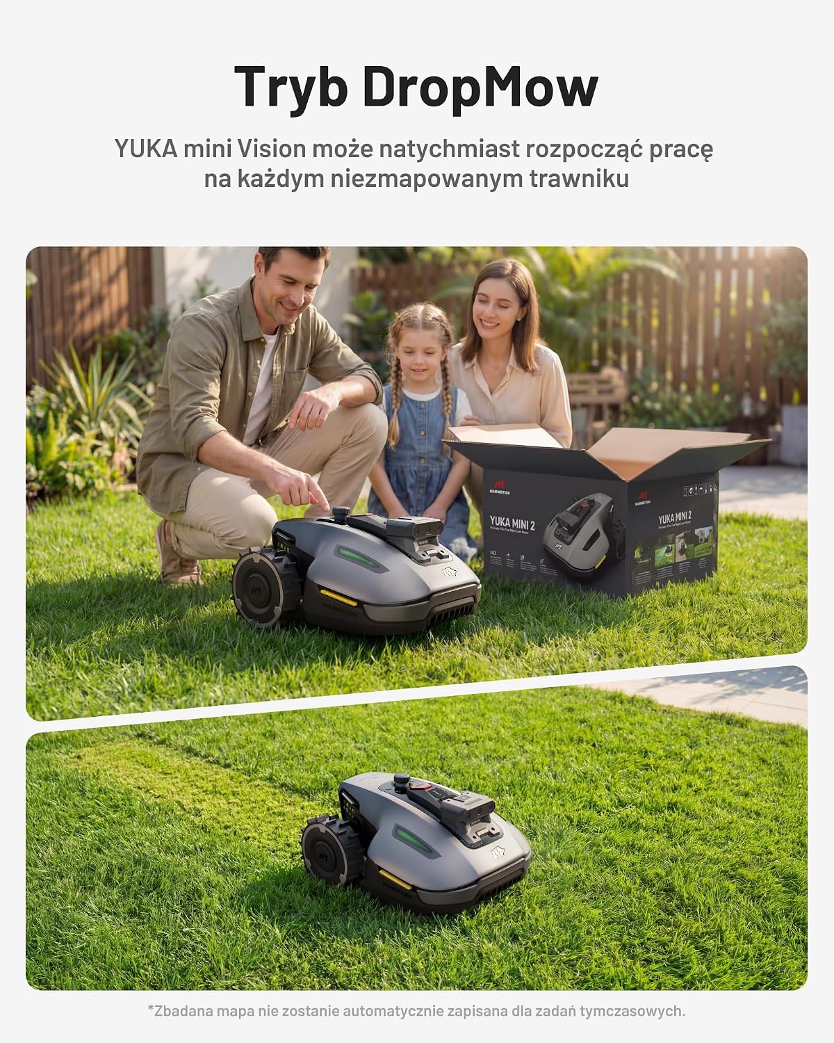 MAMMOTION YUKA mini 2 500 robot koszący bez przewodu, Zalec. 500 m²