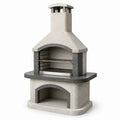 Chimenea de jardín de hormigón ligero con parrilla de acero inoxidable
