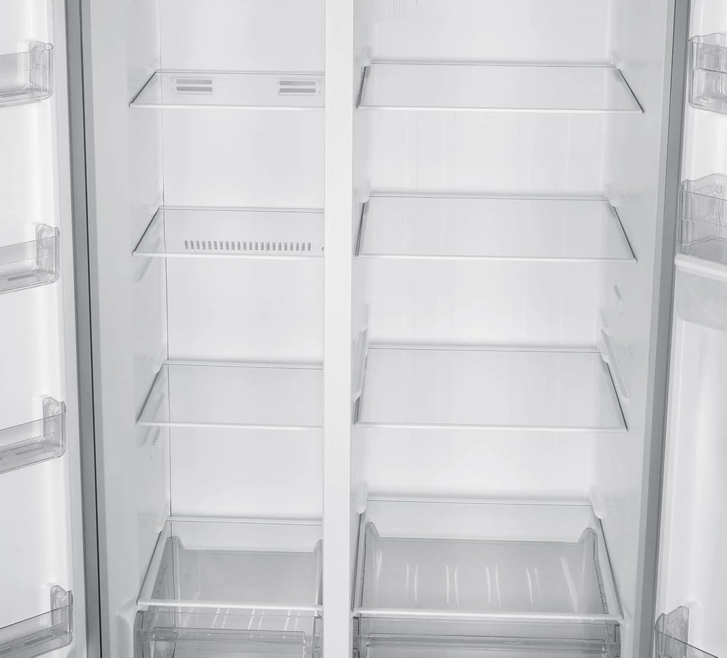 Respekta Halvar Side-by-Side 439 L, No Frost, dozownik wody, Inox Look