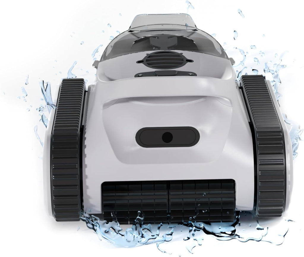 Robot limpiador de piscinas inalámbrico Crab, para escalada de paredes, limpiafondos automático, apto para paredes y suelos de piscinas de hasta 150 m².