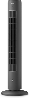 Ventilador de torre oscilante PHILIPS Serie 5000, 105 cm, mando a distancia, temporizador, 3 velocidades, 3 modos, 40 W, flujo de aire potente y silencioso, apto como difusor de aromas, gris (CX5535/11)