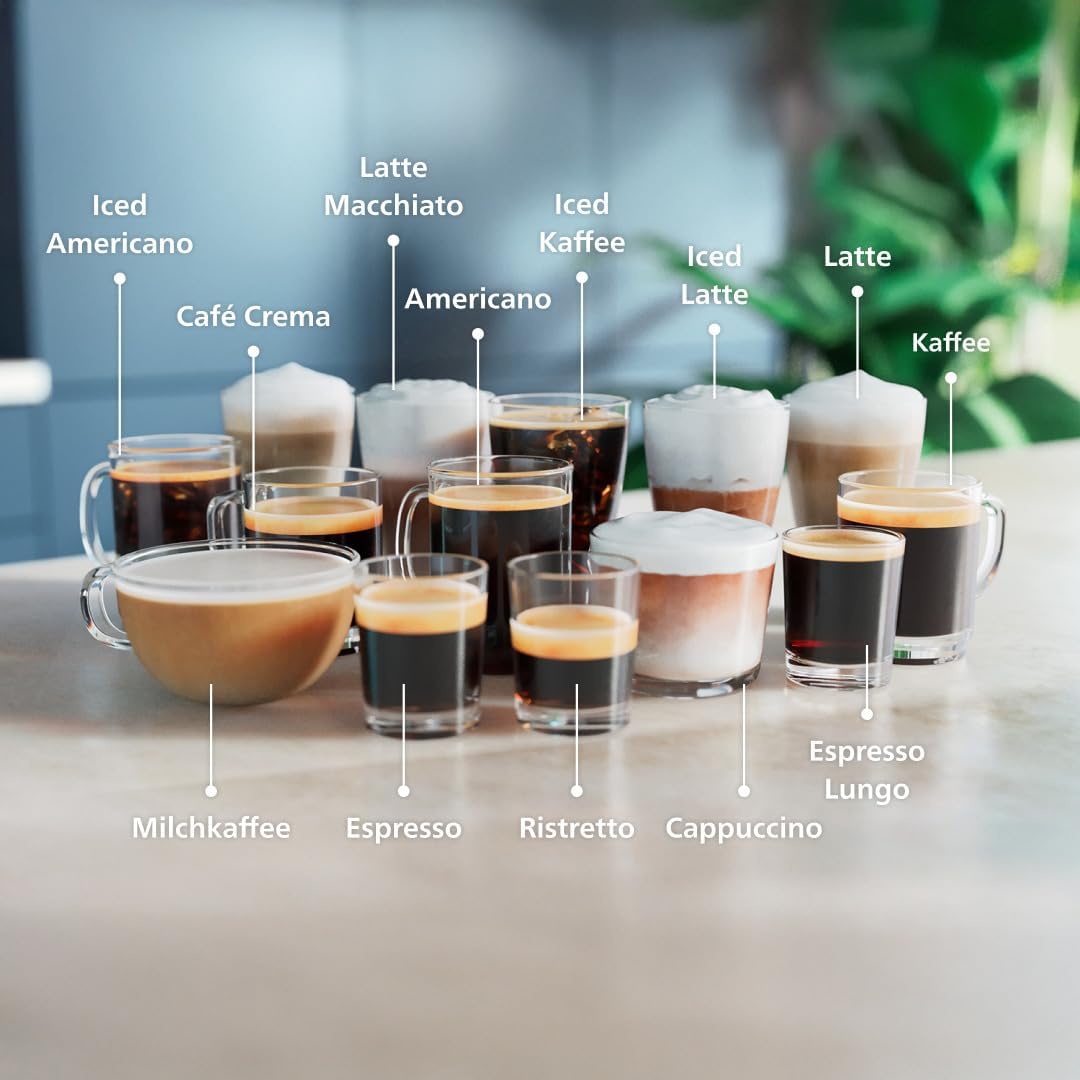 Cafetera superautomática Philips Serie 5500 – Sistema de leche LatteGo, 20 especialidades de café frías y calientes, 40% más silenciosa con SilentBrew, QuickStart, Negro/Gris (EP5544/50)