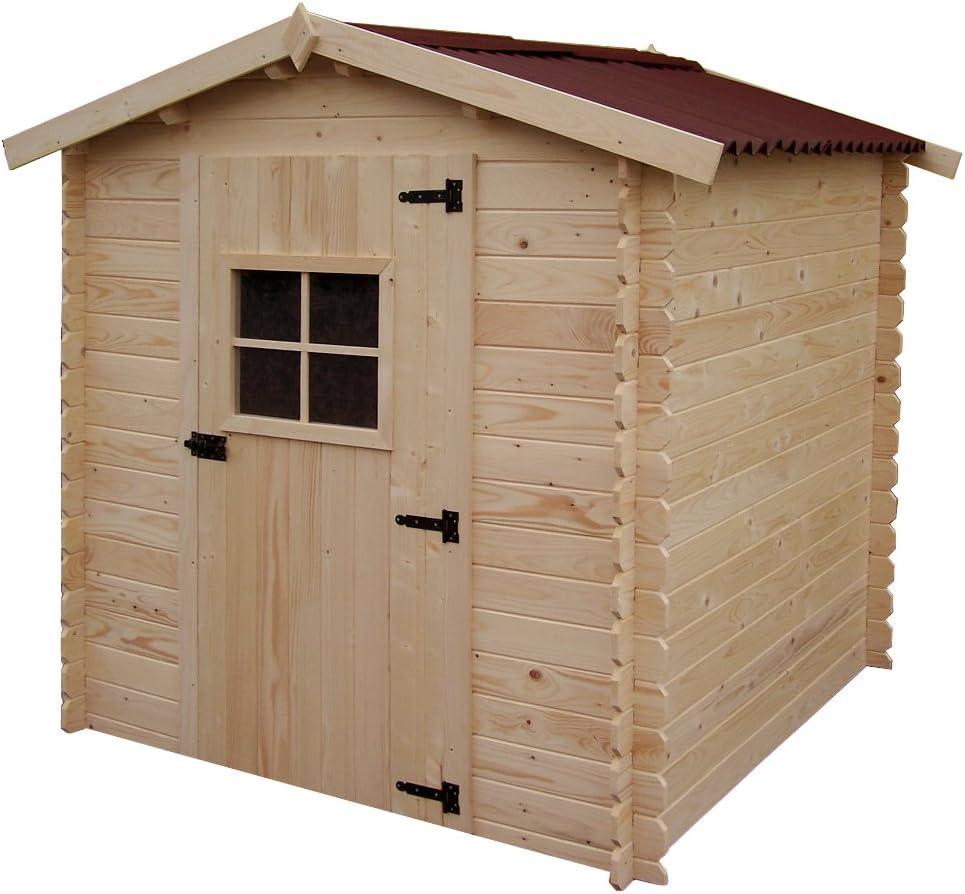 Caseta de jardín de madera / cobertizo, 195 x 195 x (Al) 200 cm, con suelo, AL2020.01N