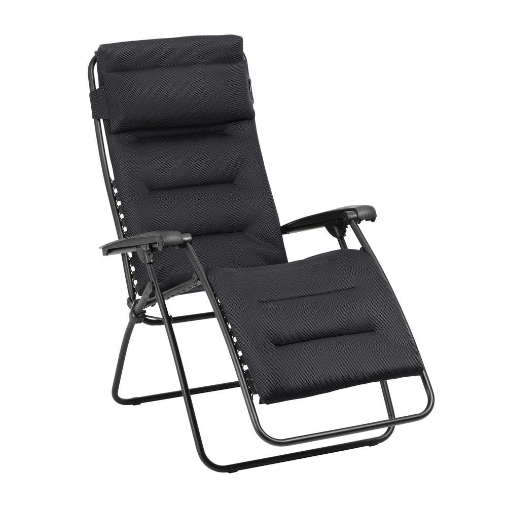 Lafuma MOBILIER Tumbona Relax RSX Clip AirComfort gravedad cero plegable negro 163 x 67 x 115 cm