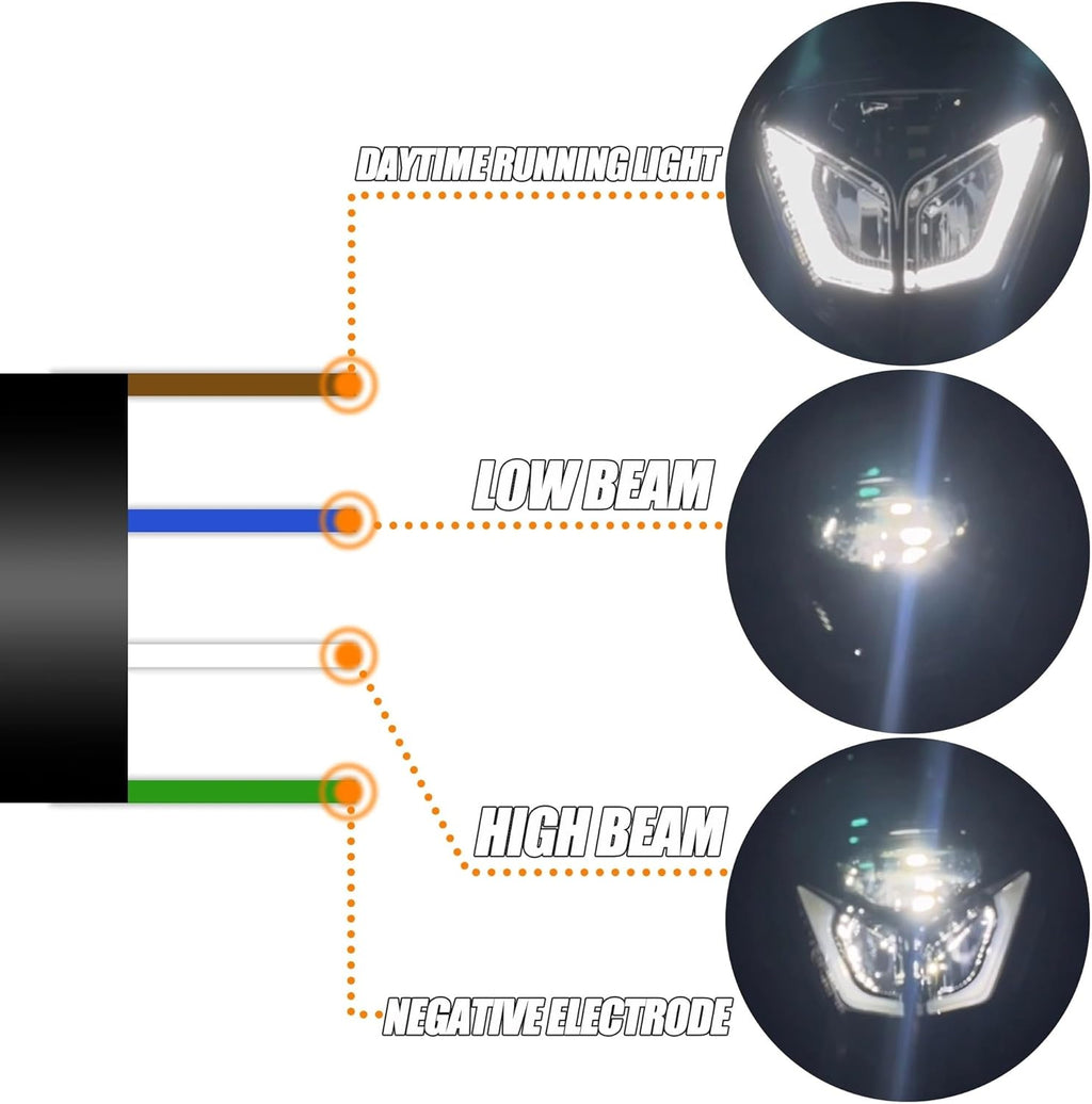 Faro LED antiniebla para motocicleta de carreras y motocross Lhdktee para Beta RR 125 200 250 300 350 390 430 480 Xtrainer 2020 2021 2022-2025