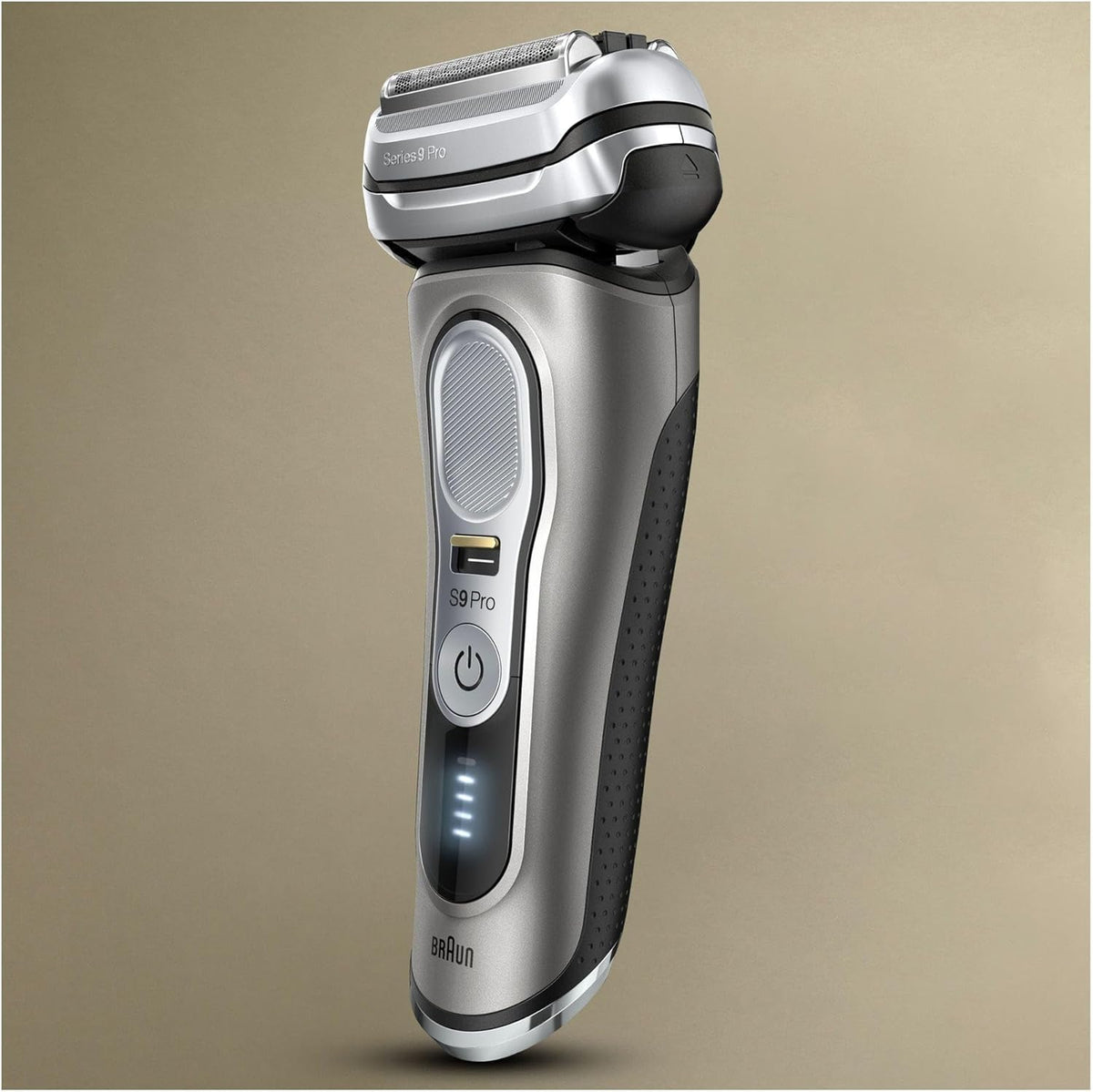 Afeitadora Braun Series 9 Pro Premium para hombre, ganadora del test de Stiftung Warentest, cabezal de afeitado 4+1, afeitadora eléctrica y recortadora, estación de limpieza, 60 min de autonomía, 9465cc, metal noble