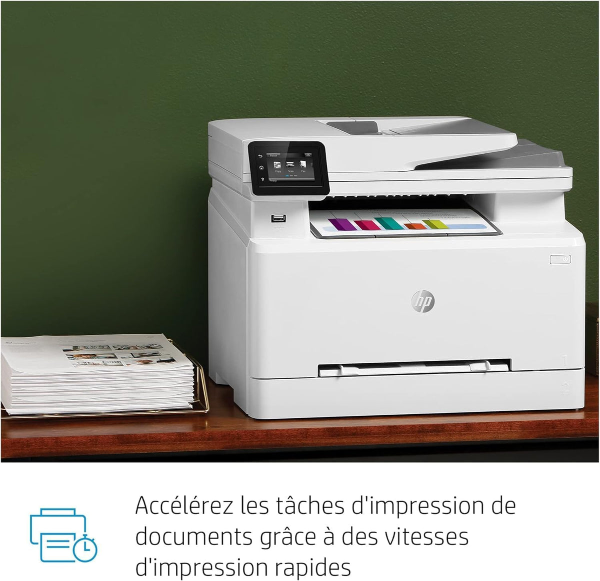 Impresora multifunción láser a color HP Color LaserJet Pro MFP 3302fdwg, fax, impresión automática a doble cara, pantalla táctil, Wi-Fi, Ethernet, USB, HP Wolf Pro Security