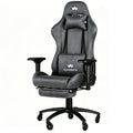 Silla gaming ergonómica con reposapiés 150 kg reposabrazos 4D espuma viscoelástica ruedas silenciosas antracita