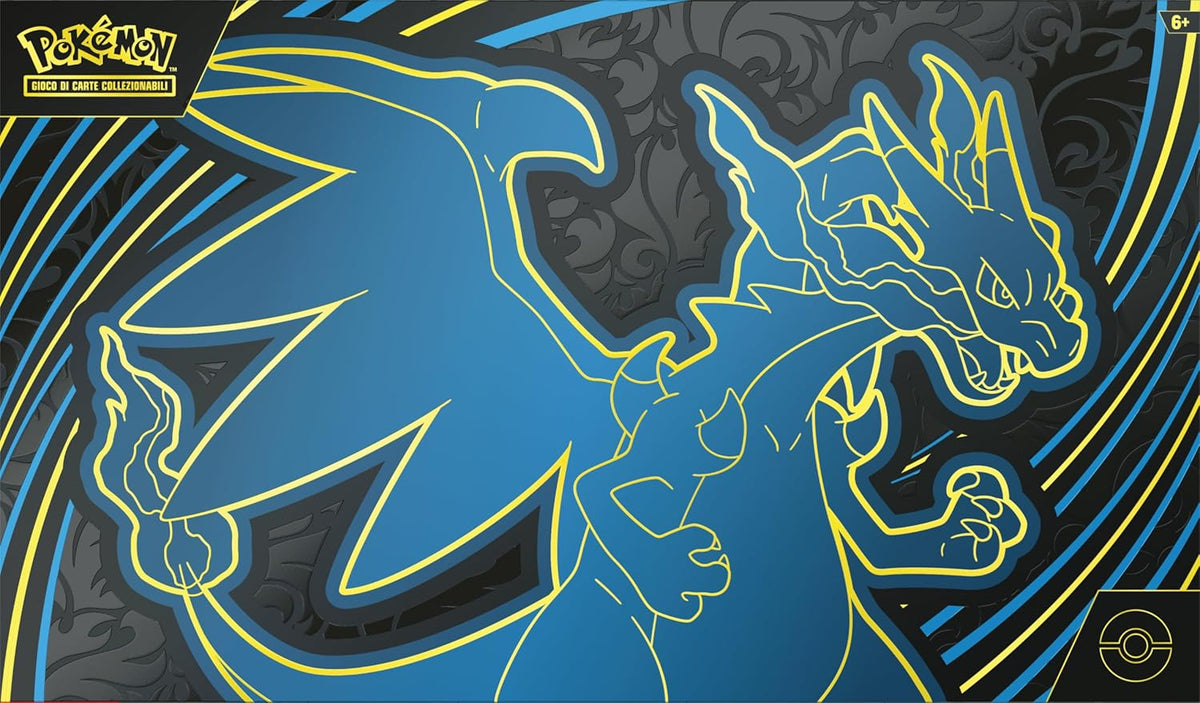 Pokémon: Colección Ultra Premium Mega Charizard X-ex de JCC Pokémon (dos cartas de promoción holográficas, 18 paquetes de mejora y accesorios premium)