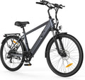 Bicicleta eléctrica Touroll J1 ST/J2 de 26'', bicicleta de trekking eléctrica para hombre y mujer con batería de 561,6 Wh, 100 km de autonomía, 250 W, bicicleta eléctrica con transmisión de 7 velocidades, pedelec, bicicleta urbana para adultos