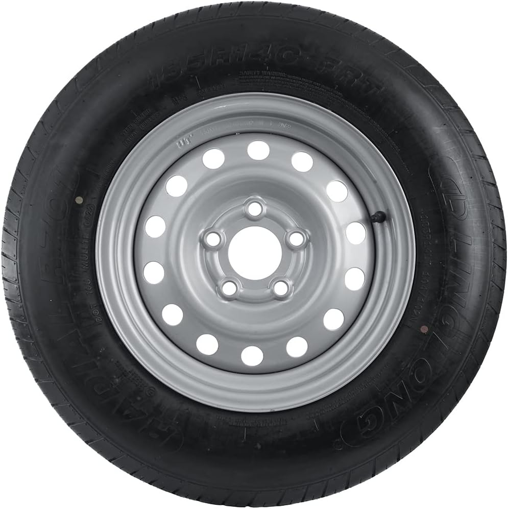 UNITRAILER Rueda reforzada completa para remolque 185 R14 C 104/102 N - Llanta 5,5Jx14 con distancia entre tornillos 5x112 - 14 pulgadas para remolques utilitarios y caravanas