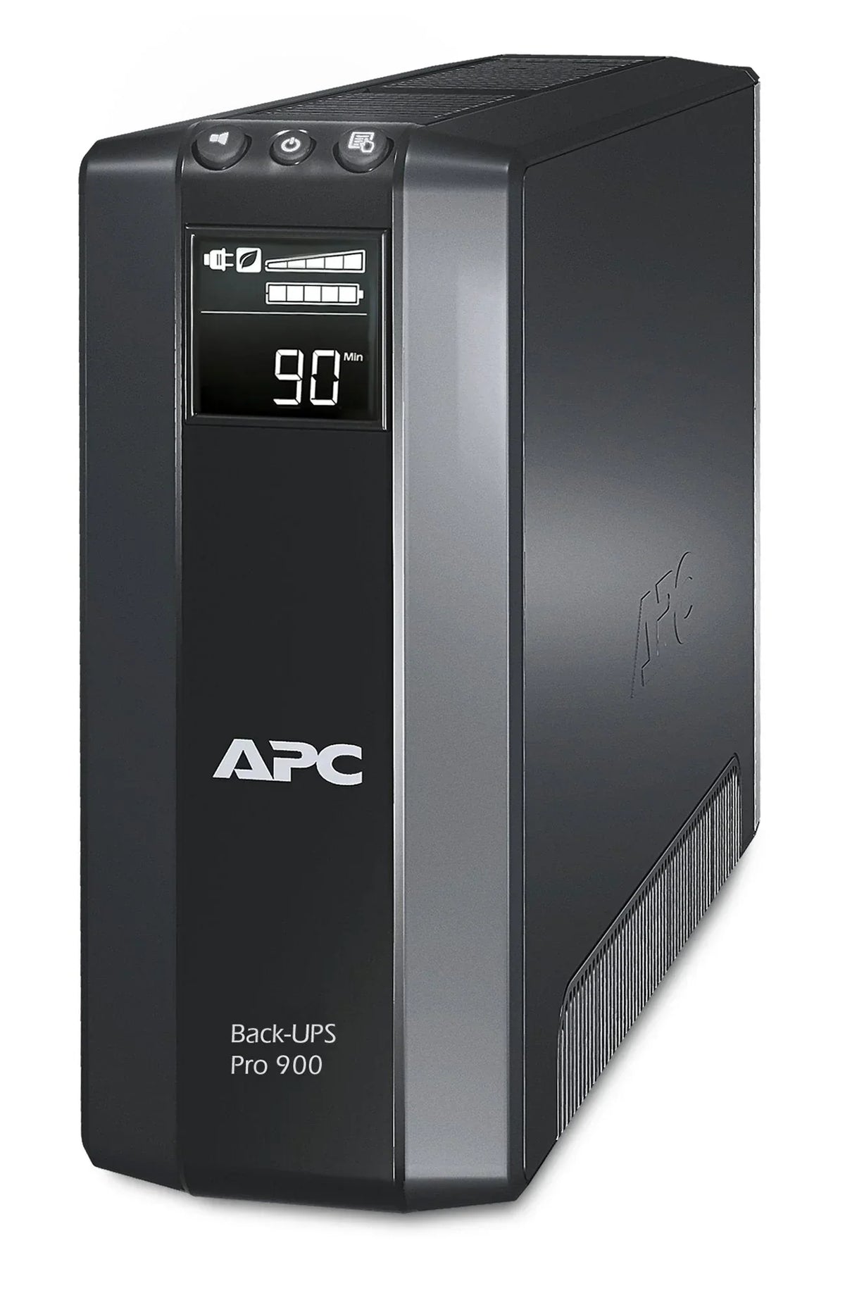 SAI APC Back-UPS PRO BR900G GR de 900VA, 5 tomas Schuko, función de ahorro de energía, pantalla, seguro de protección de equipos de 150.000 euros