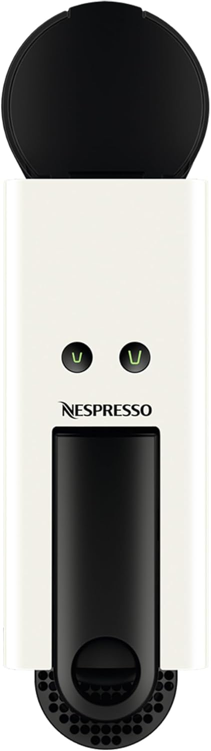 Nespresso Krups Essenza Mini XN1101 - Cafetera monodosis de cápsulas Nespresso, compacta, 19 bares, apagado automático, color blanco (Pack de cápsulas de bienvenida incluido)