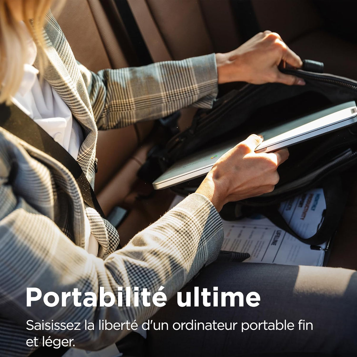 Lenovo IdeaPad Slim 3 Chrome 14M868 - Ordenador portátil 14'' FHD (MediaTek Kompanio 520, RAM 8GB, SSD 128GB, GPU Arm Mali-G52 2EE MC2, Chrome OS) Teclado AZERTY francés - Azul
