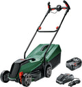 Cortacésped a batería Bosch CityMower 18V-32-300 (18 voltios, 1 batería de 4,0 Ah, ancho de corte: 32 cm, para superficies de césped de hasta 300 m², en caja)