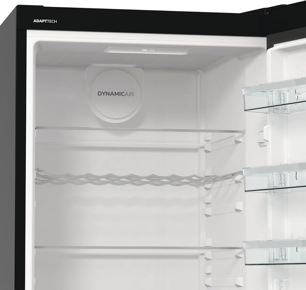 Frigorífico Gorenje R 619 DAXL6/AdaptTech/FreshZone/Función de enfriamiento rápido/Sistema de refrigeración por circulación de aire/Pantalla LED / 398l / 185cm / Clase energética D/Acero inoxidable